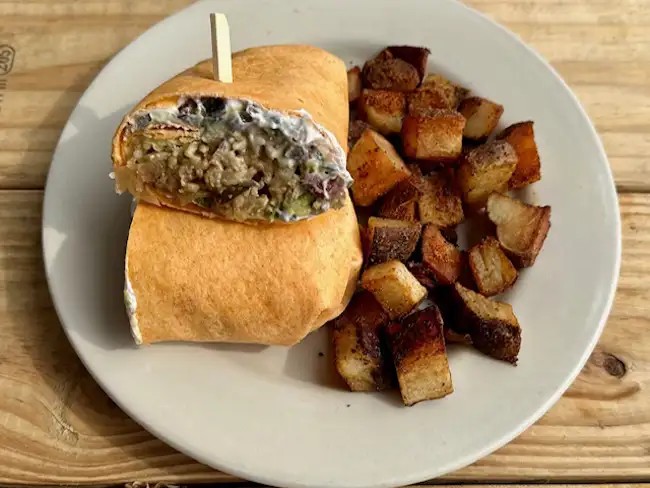 CHICKEN CHORIZO BREAKFAST BURRITO